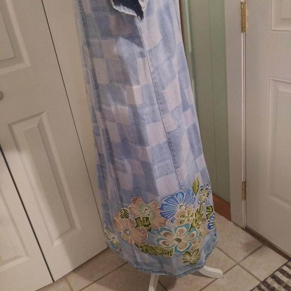 2442 Jeaniemade Size 16 (XL) Baccini Upcycled Jean Dress - Picture 6 of 11